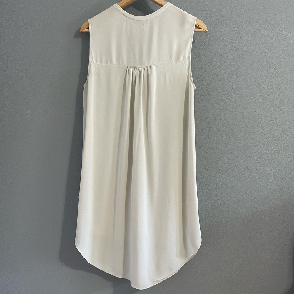 Eileen Fisher bone silk sleevless tunic